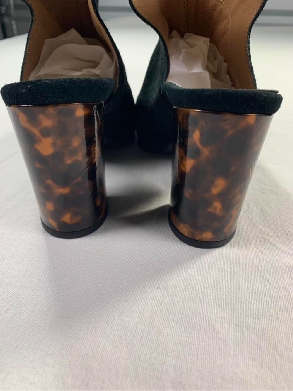 Vionic Lacey Tortoise Black Suede Heels Ankle Strap Size 8 - Picture 7 of 7